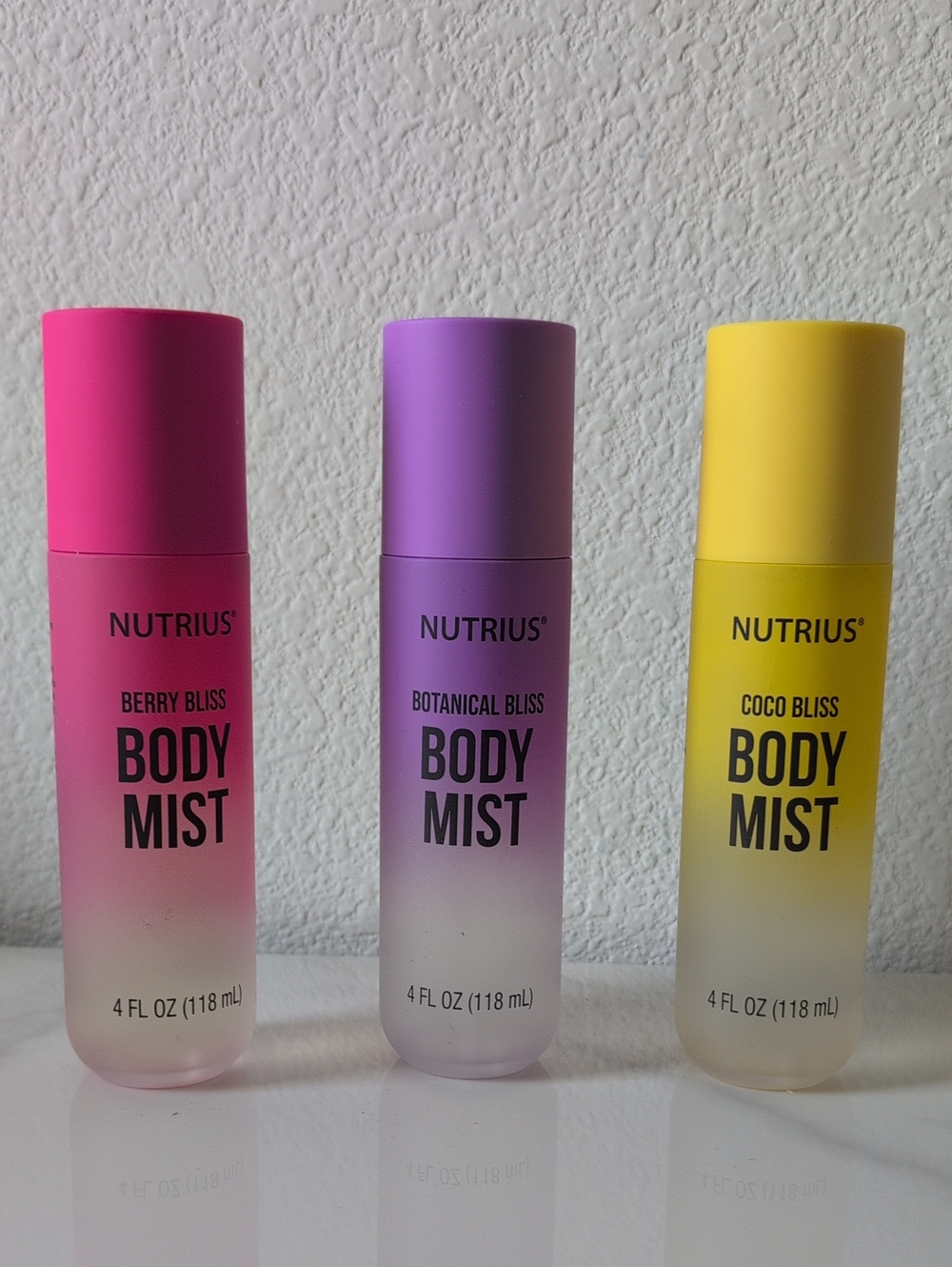 Nutrius Body Mist Trio — Berry, Botanical, Coco Bliss